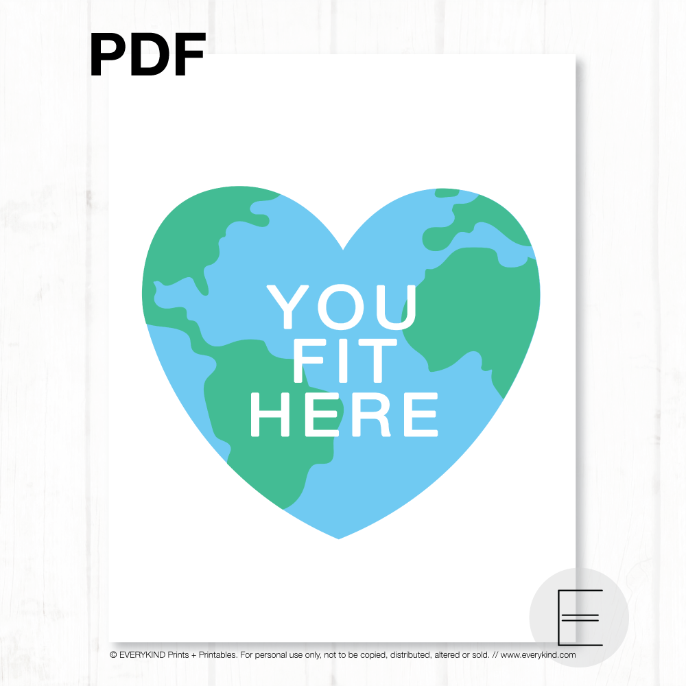 YOU FIT HERE (heart globe) PDF