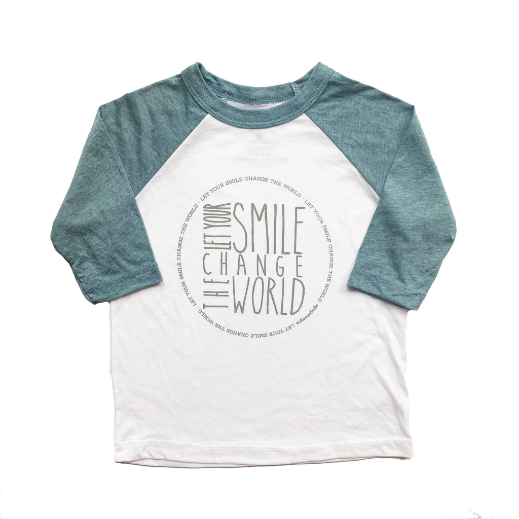 LET YOUR SMILE CHANGE THE WORLD KID RAGLAN