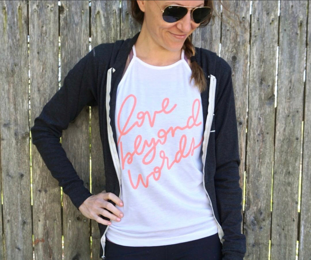 LOVE BEYOND WORDS ADULT TANK TOP