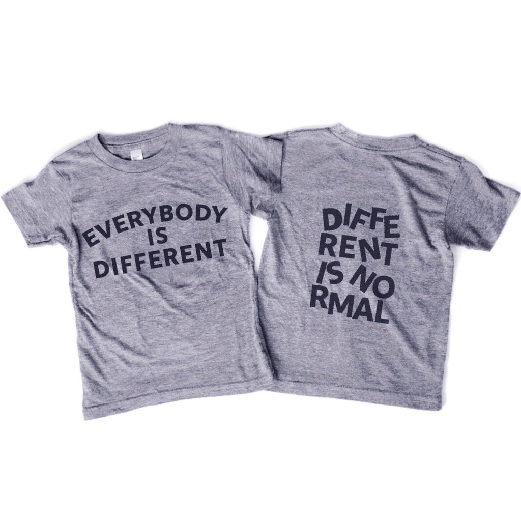 EVERYBODY IS DIFFERENT, DIFFERENT IS NORMAL KIDS GRAPHIC T-SHIRT BY EVERYKIND